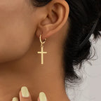 ✨ 🌿Boucles d’Oreilles Croix - Foi Lumineuse